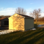 12x16 Gable 7' Sides Steel Entry Door Genessee Town Park #3